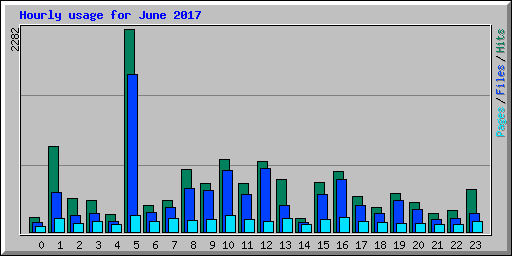 Hourly usage for June 2017